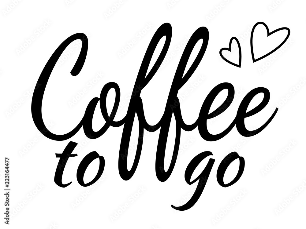 Lettering coffee to go Lettering coffee to go