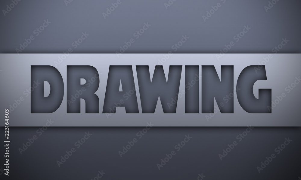drawing - word on silver background drawing - word on silver background