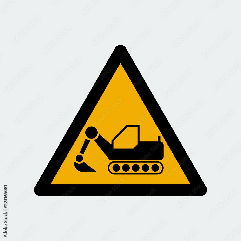 Dozer Excavator Symbol Sign.Vector Illustration Dozer Excavator Symbol Sign.Vector Illustration