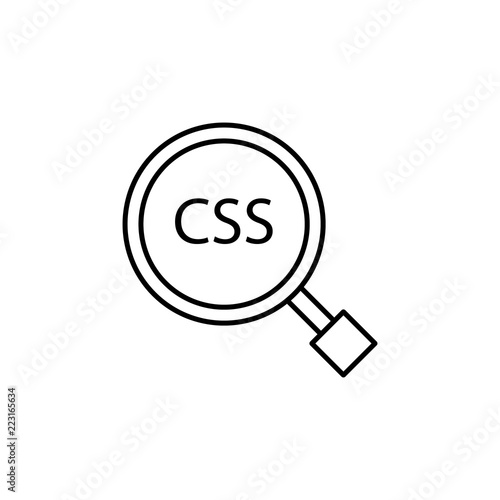 CSS search icon. Element of online and web for mobile concept and web apps icon. Thin line icon for website design and development, app development. Premium icon