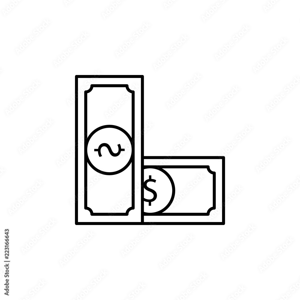 bill dollar. Element of online shopping icon for mobile concept and web apps. Thin line bill dollar can be used for web and mobile bill dollar. Element of online shopping icon for mobile concept and web apps. Thin line bill dollar can be used for web and mobile