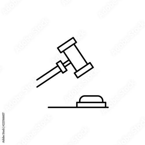 auction. Element of online shopping icon for mobile concept and web apps. Thin line auction can be used for web and mobile