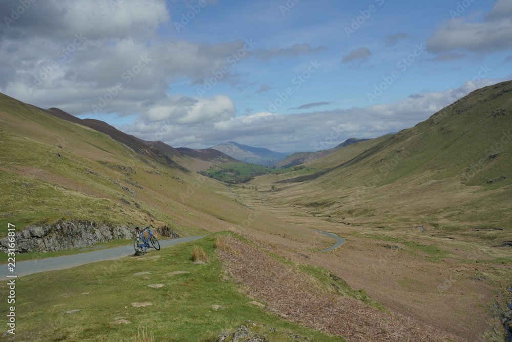 view of hills and a road from braithwaite to buttermere lake near lake district national park united kingdom view of hills and a road from braithwaite to buttermere lake near lake district national park united kingdom