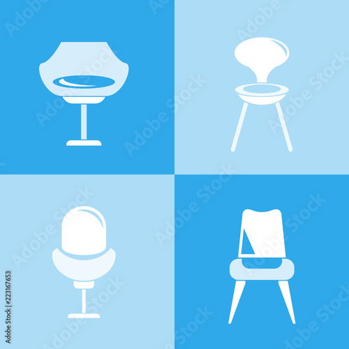 chair icons, sofa icons vector set