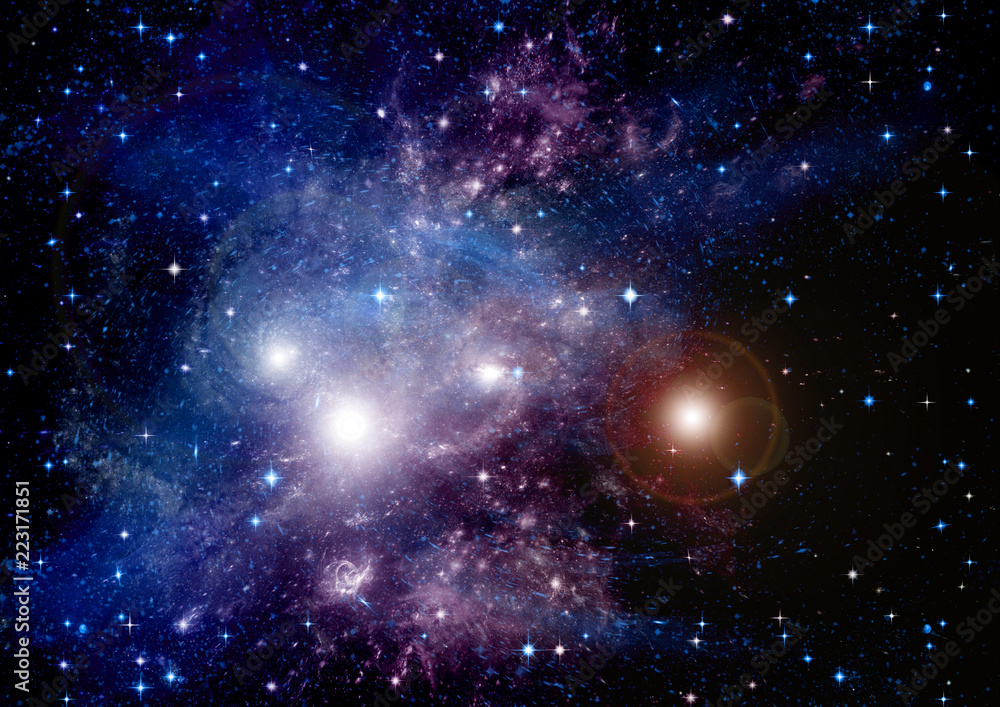 galaxy in a free space galaxy in a free space