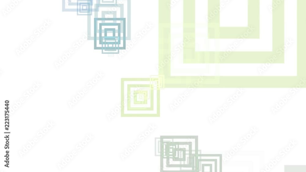 Abstract background animation with moving square shapes on white. Abstract background animation with moving square shapes on white.