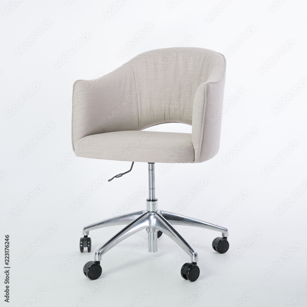 Chair on metal leg isolated on white background Chair on metal leg isolated on white background