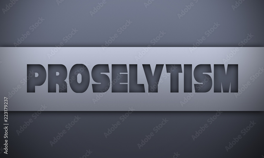 Fototapeta premium proselytism - word on silver background