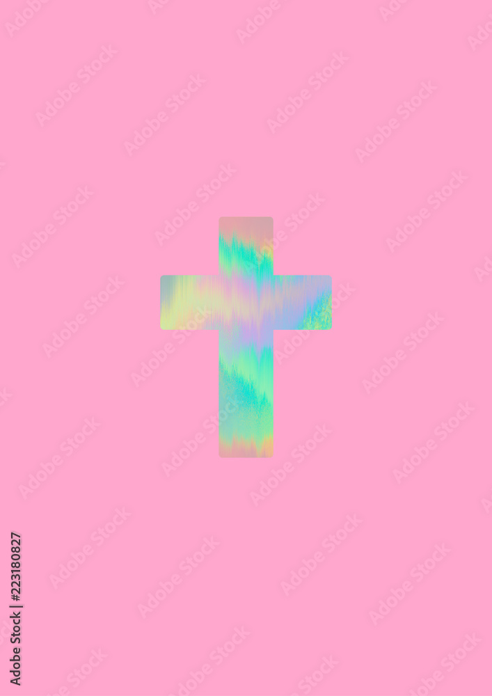 Fototapeta premium Colorful Halloween cross background