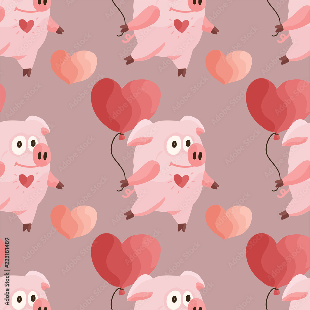 New Year 2019 seamless pattern. New Year 2019 seamless pattern.