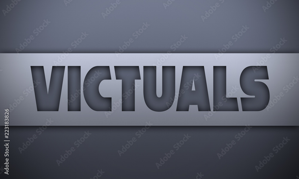 victuals - word on silver background victuals - word on silver background