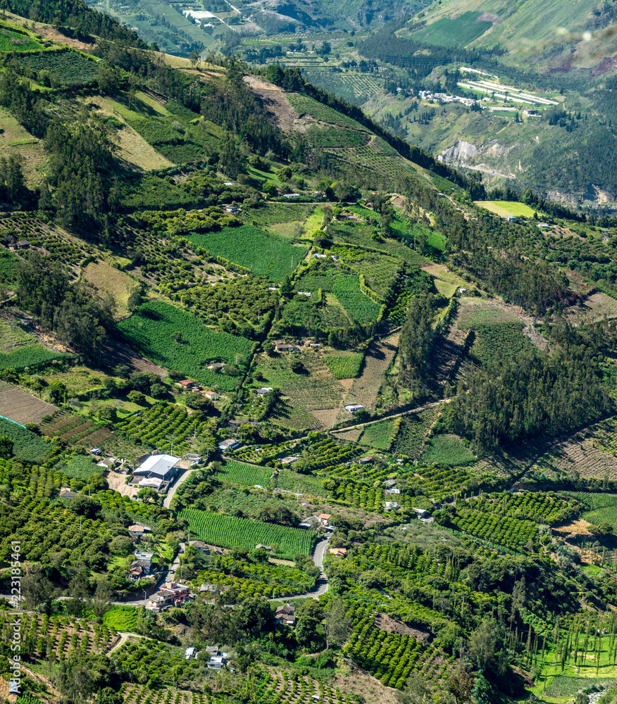 High resolution photo of village in Andes of Ecuacor