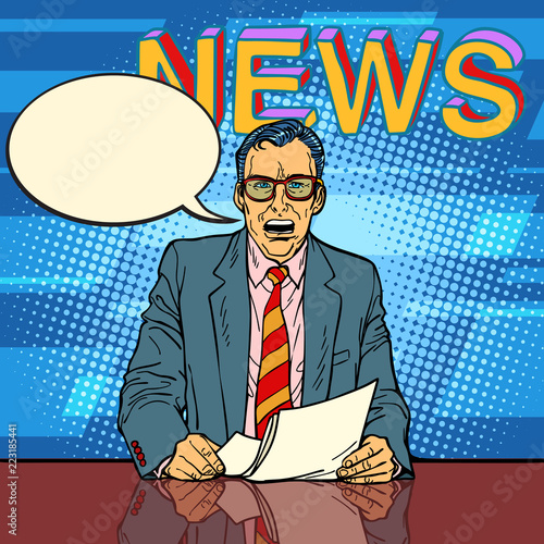 Male news anchor says comic book bubble