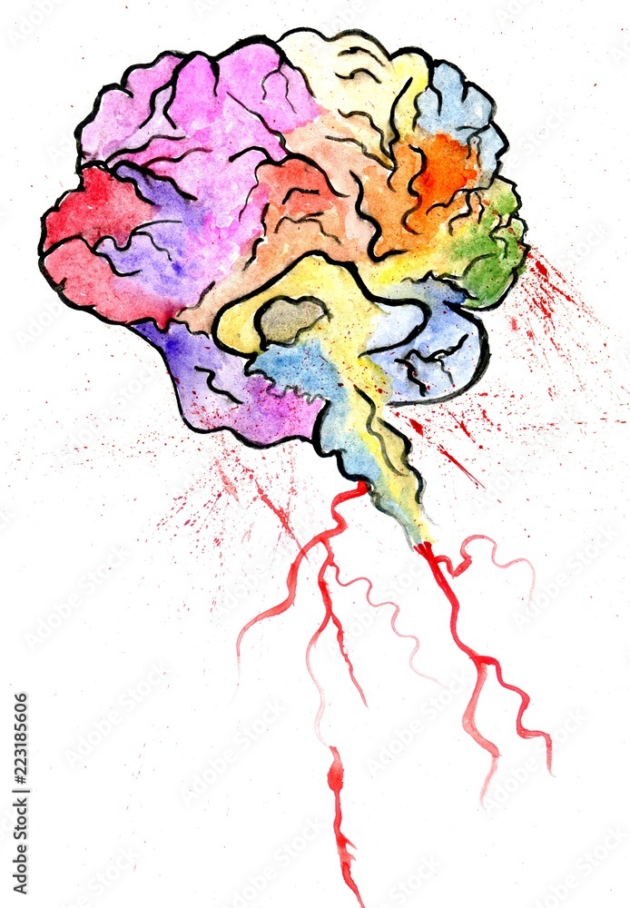 Fototapeta premium Human brain art
