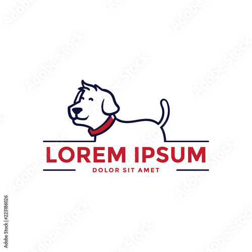 Half Body Dog Side View Face Left - Frame Text