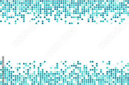Abstract blue mosaic - vector background from circles with copy space