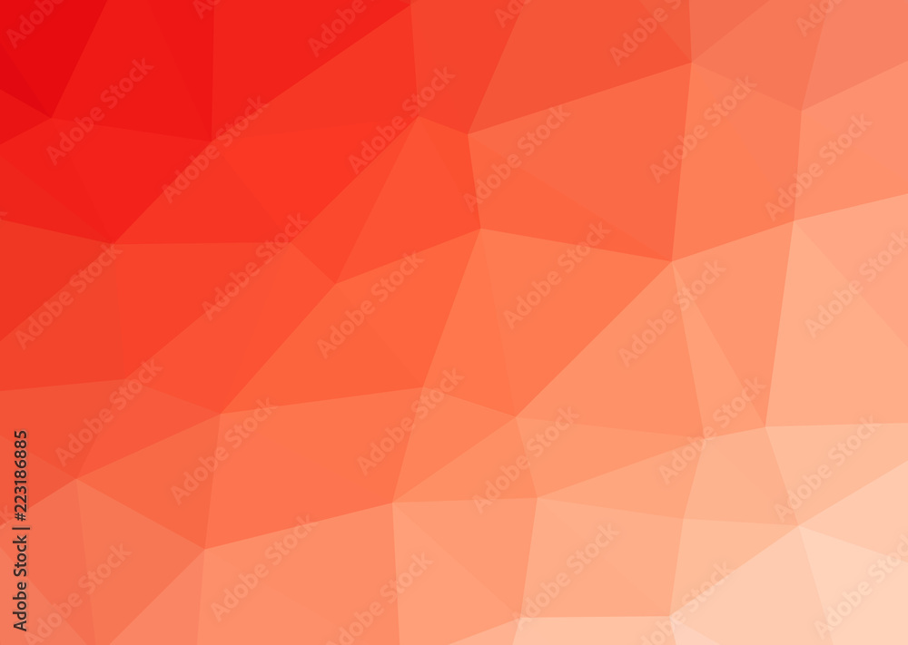 Obraz premium Red and orange poly triangle background, hot background.