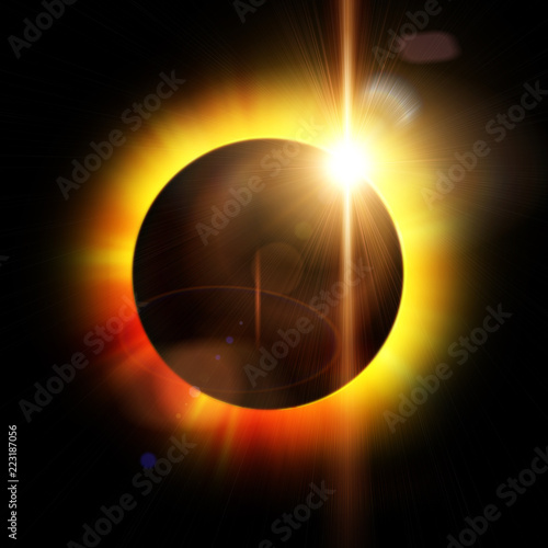 Fototapeta Naklejka Na Ścianę i Meble -  Solar Eclipse Illustration