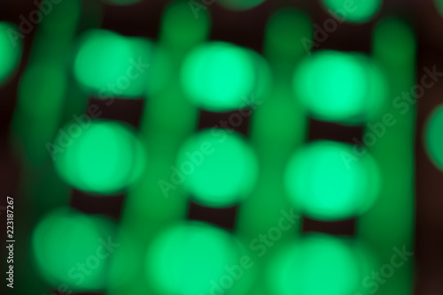 Digital green blurred circles