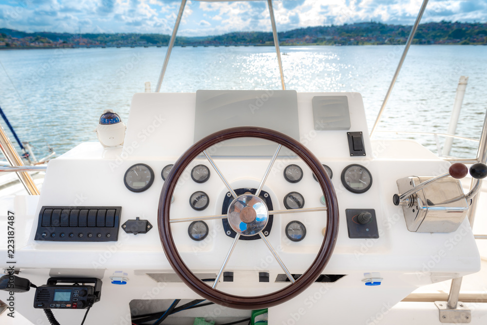 Fototapeta premium boat rudder