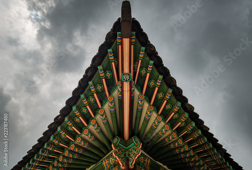 Roof of a temple inside gyeongbokgung palace