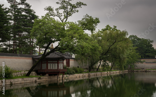 Pond inside gyeongbokgung palace