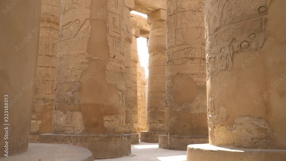 Karnak Temple in Luxor, Egypt. The Karnak Temple Complex, commonly known as Karnak, comprises a vast mix of decayed temples, chapels, pylons, and other buildings in Egypt. Karnak Temple in Luxor, Egypt. The Karnak Temple Complex, commonly known as Karnak, comprises a vast mix of decayed temples, chapels, pylons, and other buildings in Egypt.