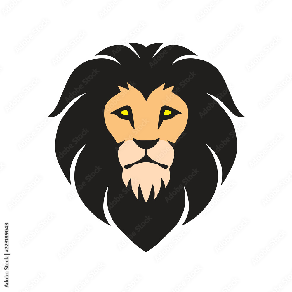 Lion Logo Vector Template Design Mascot Illustration Cartoon Icon
