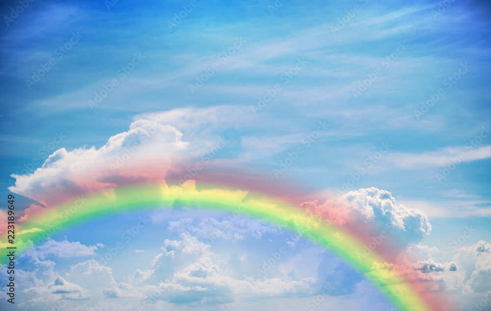 Beautiful rainbow in the sky.A photo