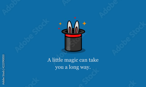 A little magic can take you a long way Motivational Quote Poster Design