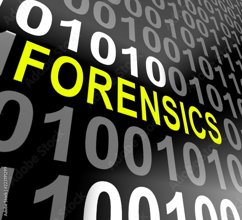 Cyber Forensics Computer Crime Analysis 3d Illustration