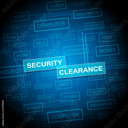 Security Clearance Cybersecurity Safety Pass 2d Illustration photo