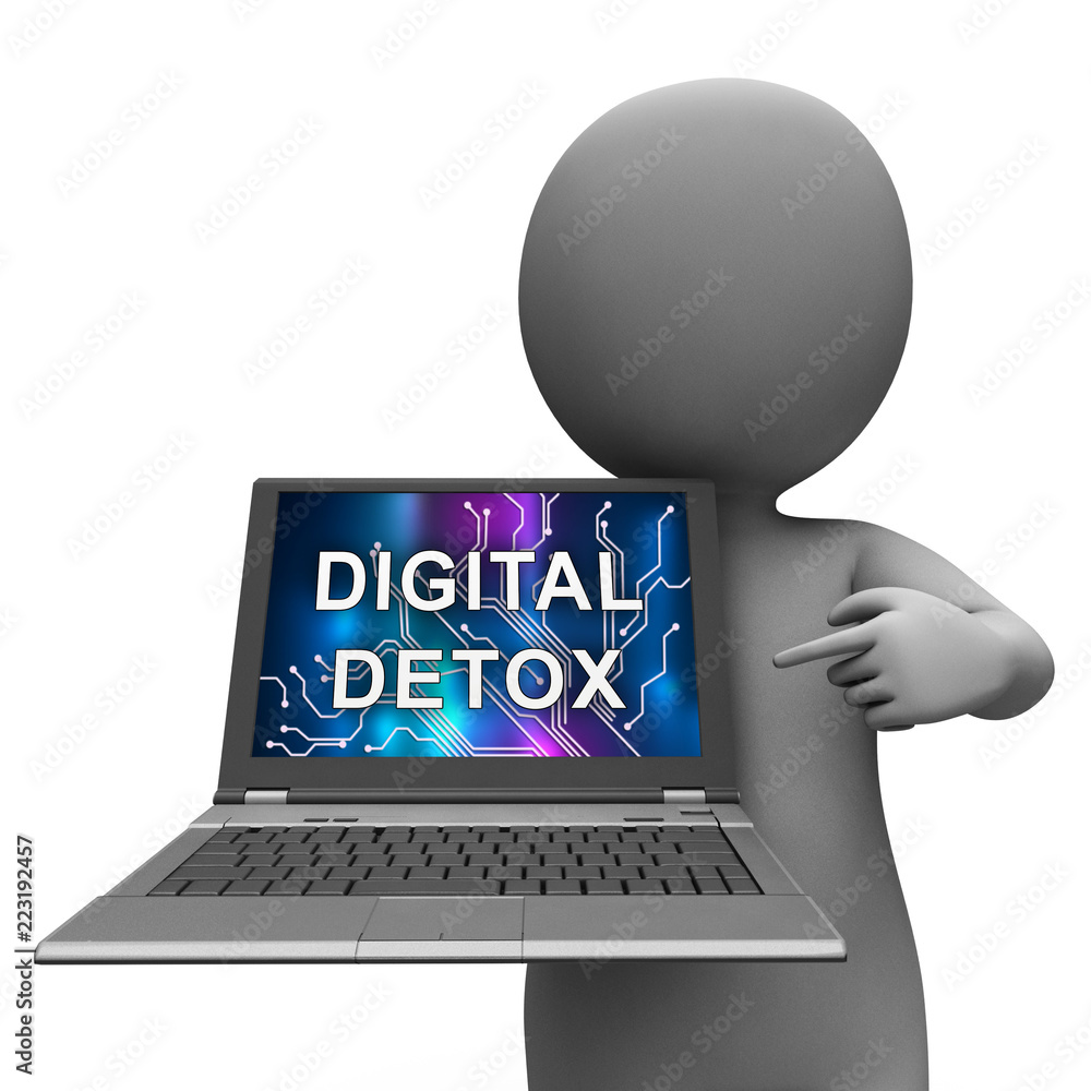 Digital Detox Digital Gadget Cleanse 3d Rendering Digital Detox Digital Gadget Cleanse 3d Rendering