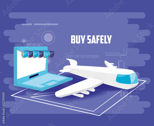 buy safely online with laptop