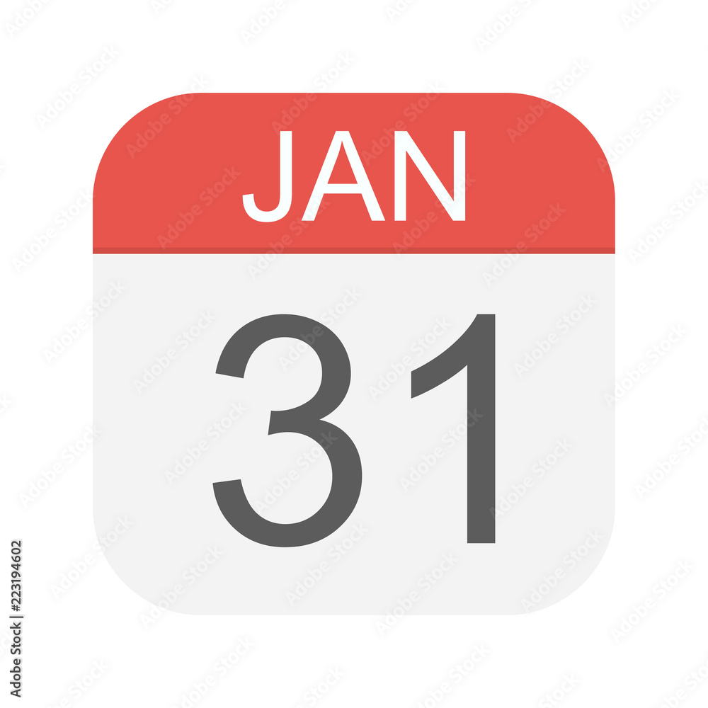 Fototapeta premium January 31 - Calendar Icon