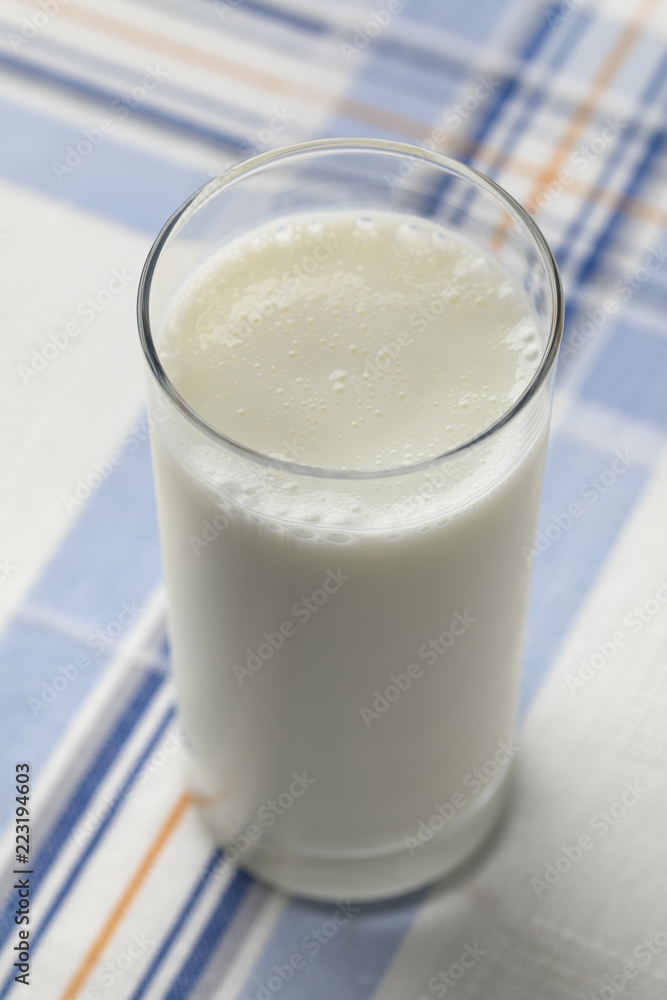 Glass of fresh buttermilk Glass of fresh buttermilk