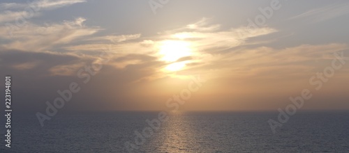 Sunset on the lake in Netanya, Israel