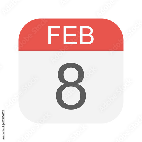 February 8 - Calendar Icon