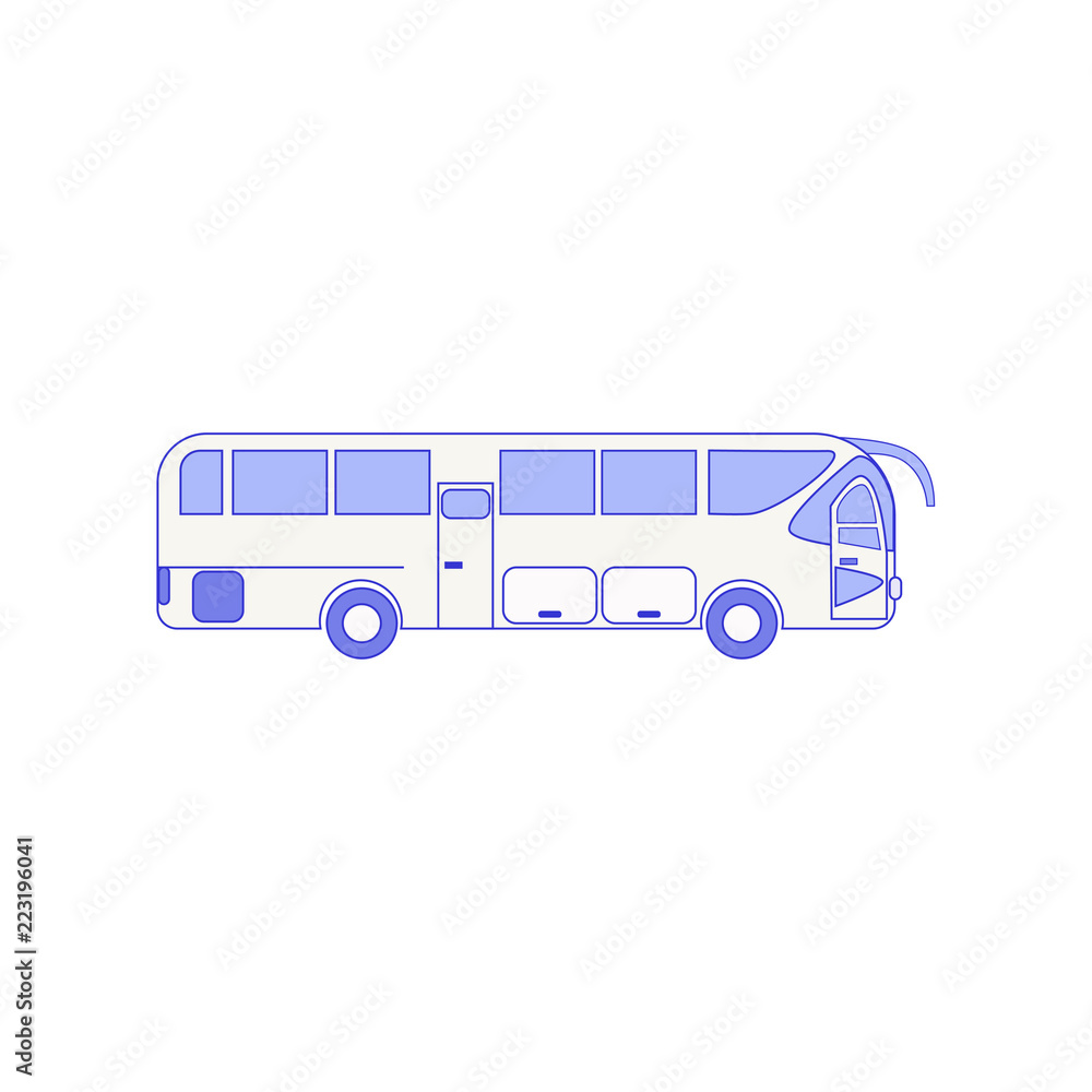 Modern bus vector illustration isolated on white background. Modern bus vector illustration isolated on white background.