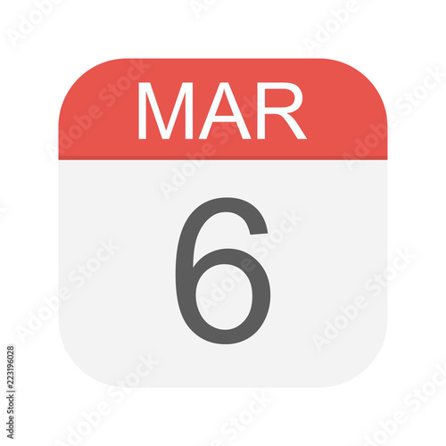 March 6 - Calendar Icon