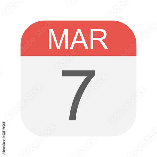 March 7 - Calendar Icon