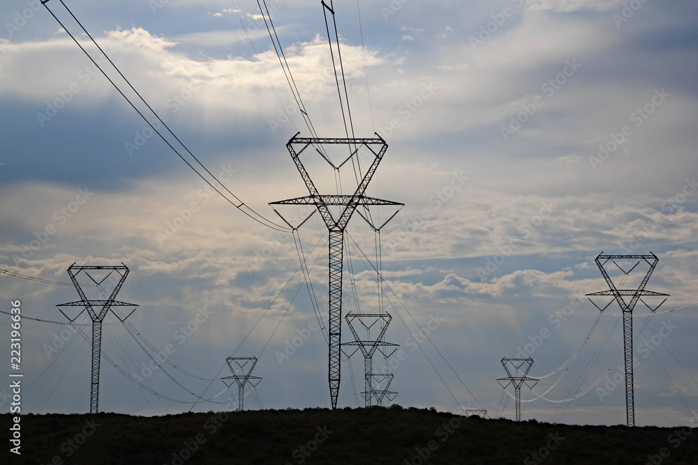 Transmission lines in the desert