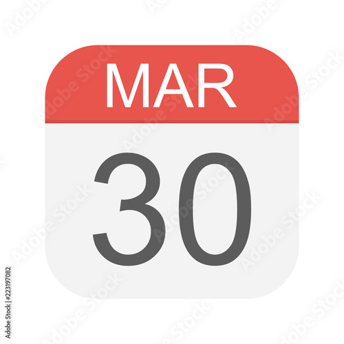 March 30 - Calendar Icon