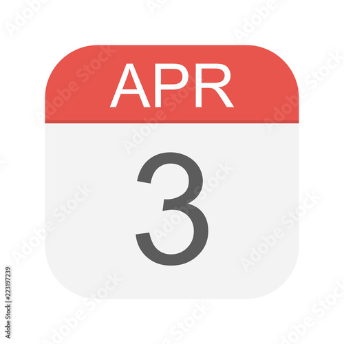 April 3 - Calendar Icon