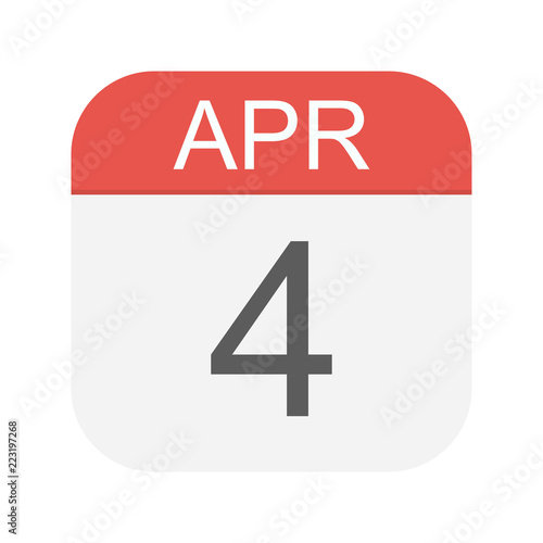 April 4 - Calendar Icon