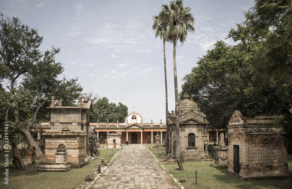 Obraz premium 19th century cemetery in Guadalajara, Jalisco, Mexico.