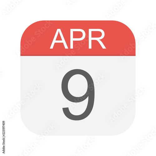April 9 - Calendar Icon