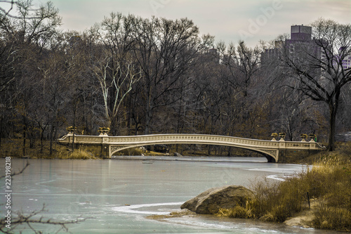 Bridge over frozen water