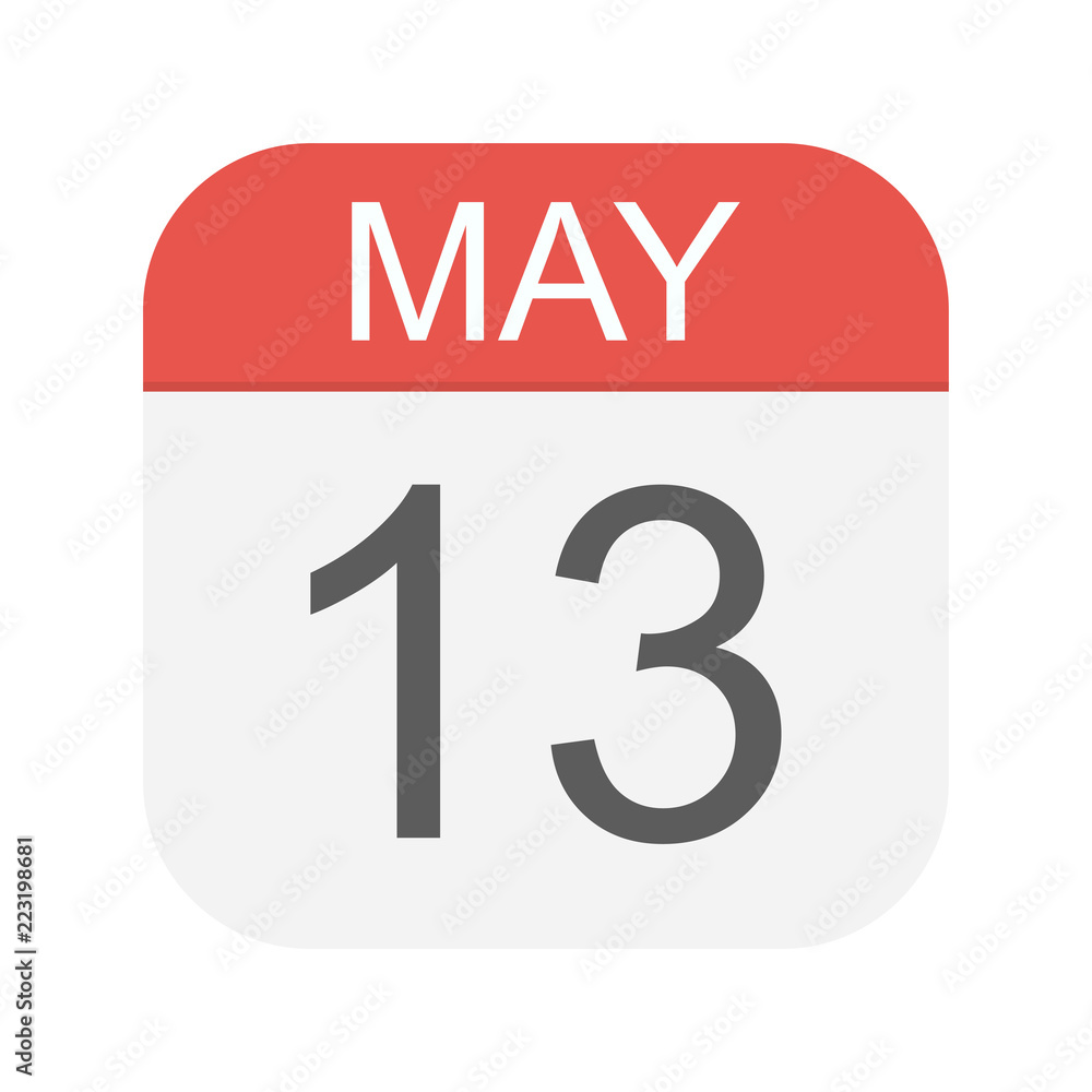 Fototapeta premium May 13 - Calendar Icon