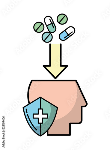 profile head mental medication protection